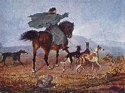 Franz Kruger Riding to the Hunt USA oil painting artist